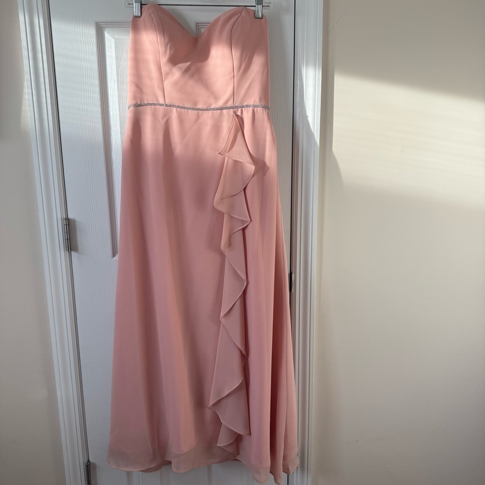 Christina Wu Rose Chiffon Formal Dress Size 12 | Bridesmaid Wedding Guest - Picture 4 of 15